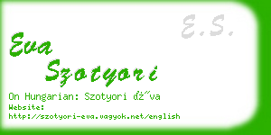 eva szotyori business card